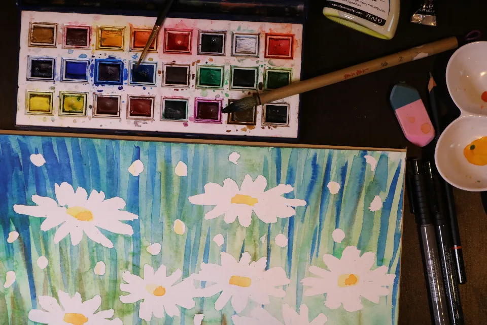 Pen & Ink and Watercolor