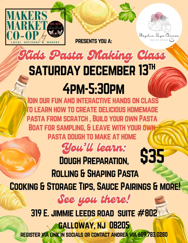 Kids pasta making class