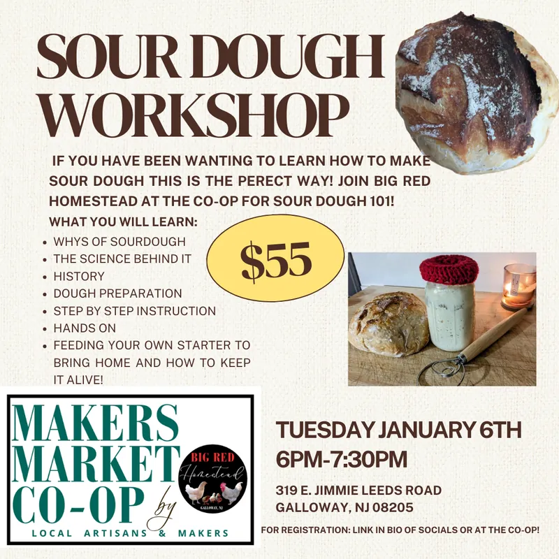 PRIVATE SOUR DOUGH CLASS FOR GRACE & GLORY! NOT OPEN TO THE PUBLIC