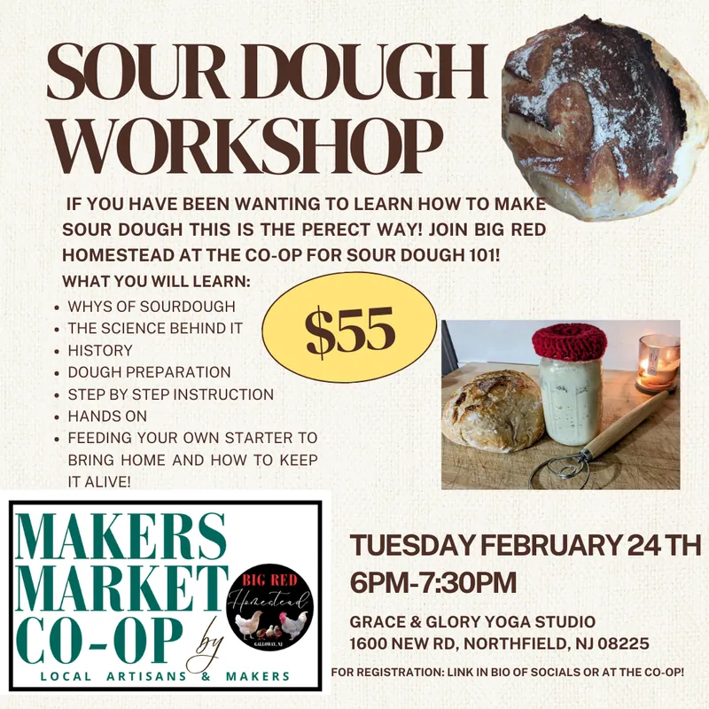 PRIVATE SOUR DOUGH CLASS FOR GRACE & GLORY! NOT OPEN TO THE PUBLIC