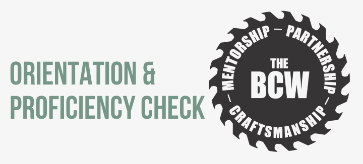 Orientation and Proficiency Check