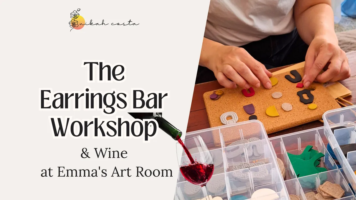 The Earrings Bar & Wine at Emma's Art Room - in English