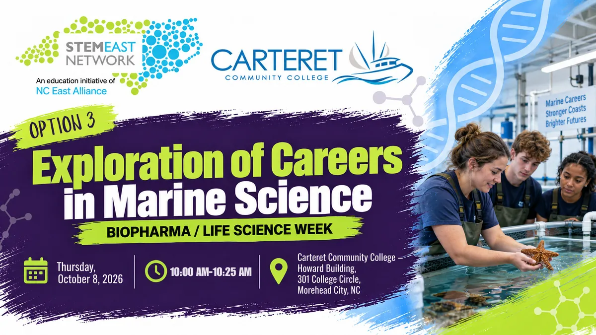 Carteret Community College - Exploration of Careers in Marine Science - OPTION 3