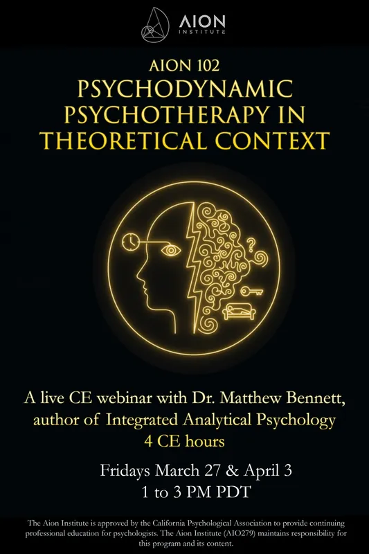 AION 102 Psychodynamic Psychotherapy in Theoretical Context