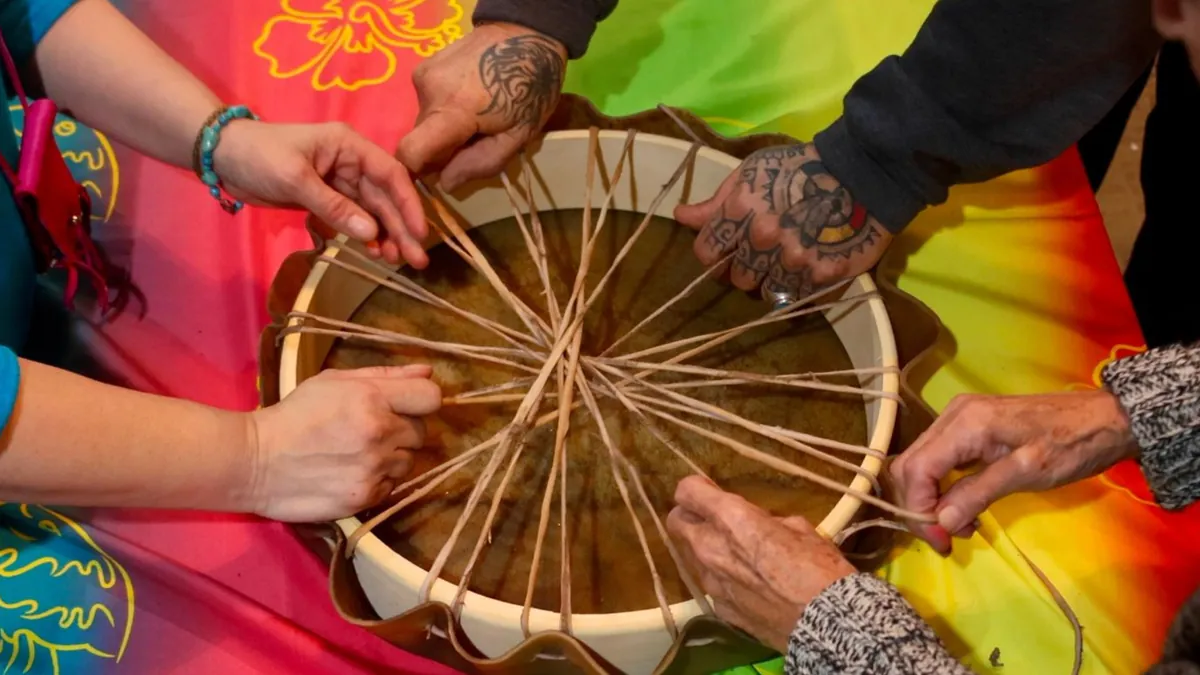 Okanagan Traditional Drum Making