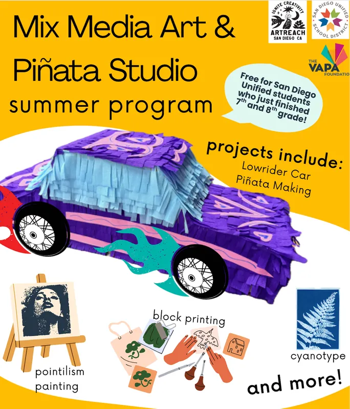 Session 2: Mixed Media Art and Piñata Studio at Challenger Middle School