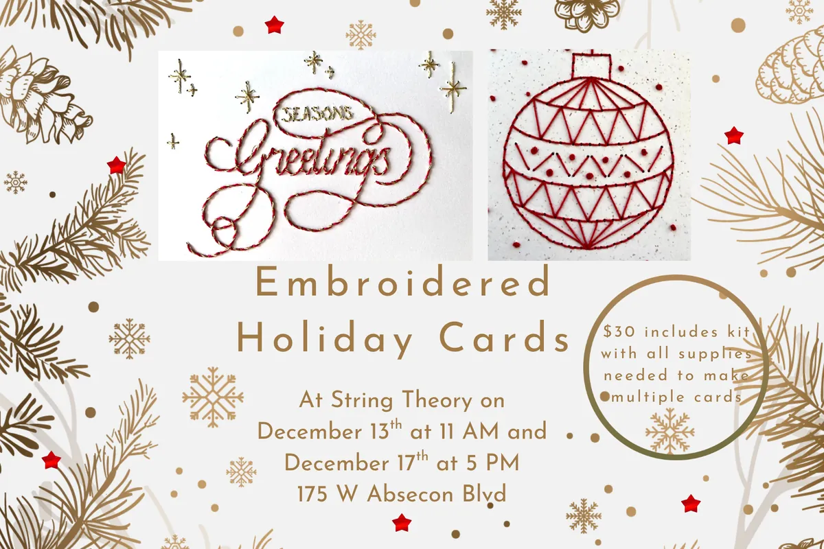 Embroidered Holiday Cards