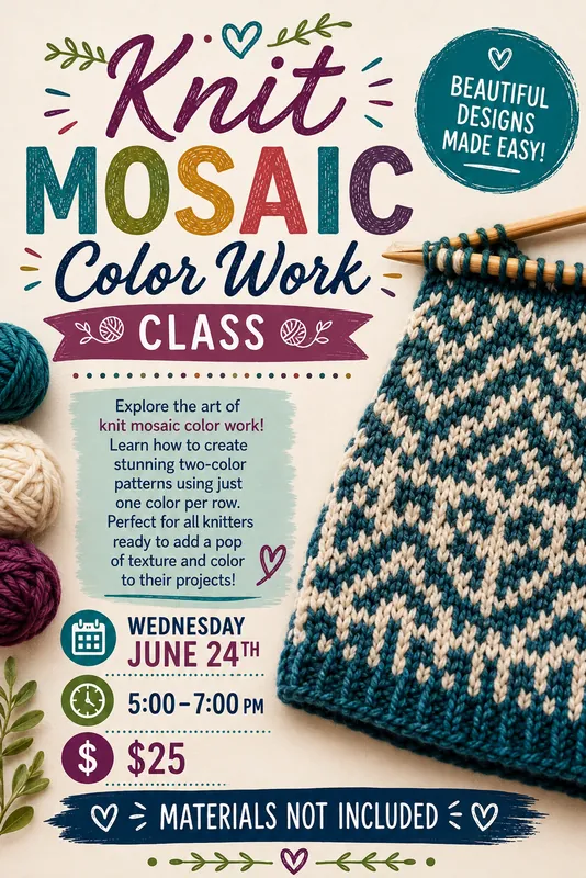 Knitting Mosaic color