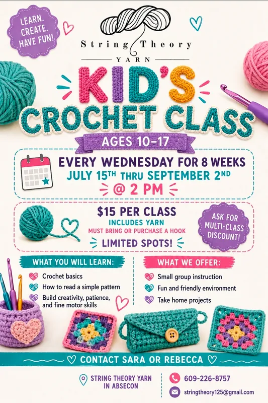 Kids Summer Crochet  Class