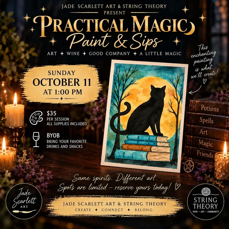 Paint and Sip kitty cat