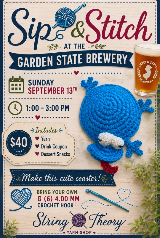 Sip and Stitch Garden State Beer Co.