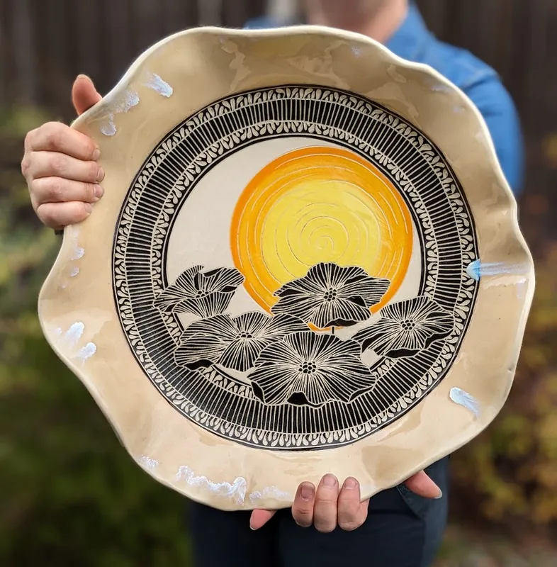 Holiday Scraffito Circle