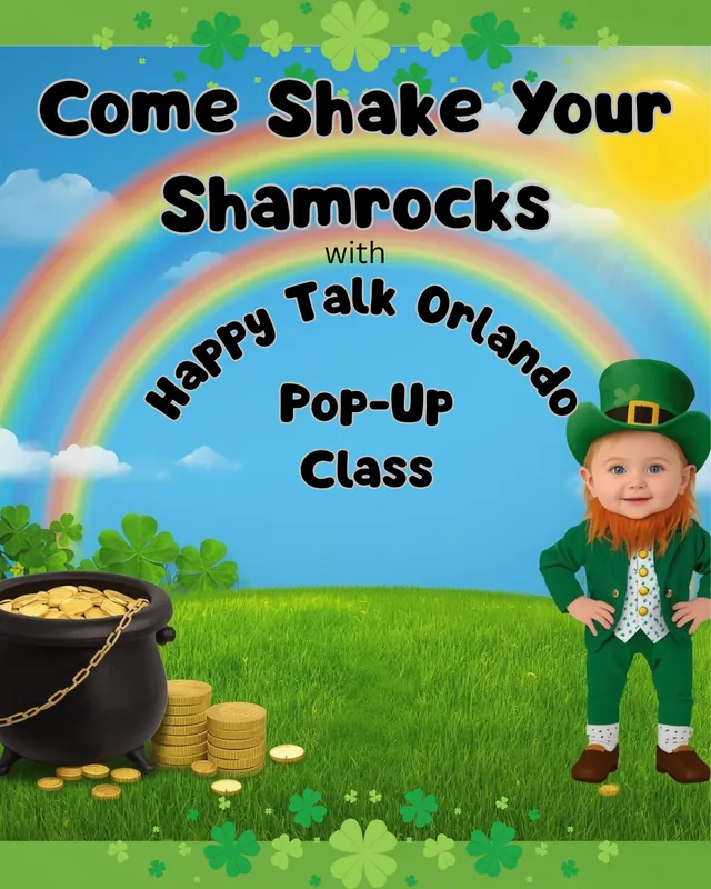 "Shake Your Shamrocks" Happy Talk St. Patty's Holiday Pop Up (Ages 3 months to 3 years) March 9, 2026 at 10:10am