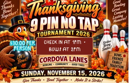 Thanksgiving 9 Pin No Tap 2026