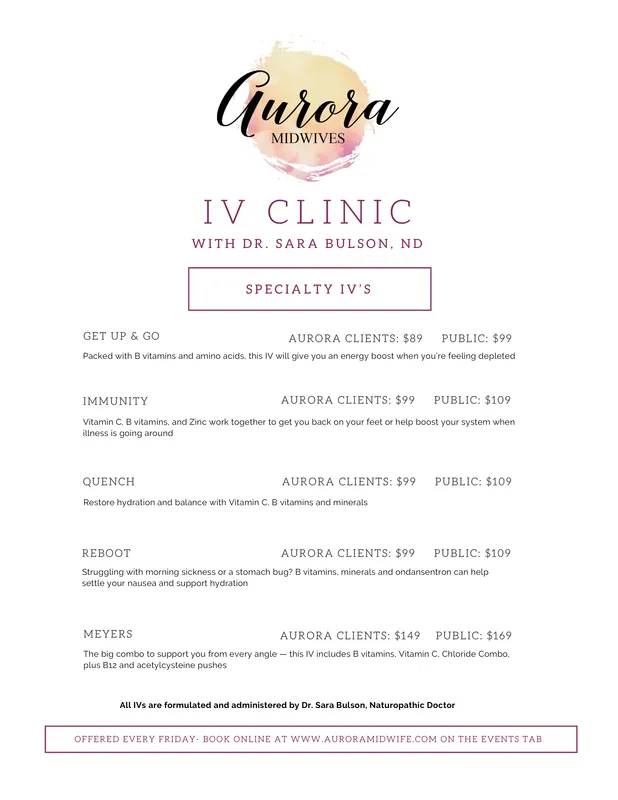 IV Clinic with Dr. Sara Bulson, ND
