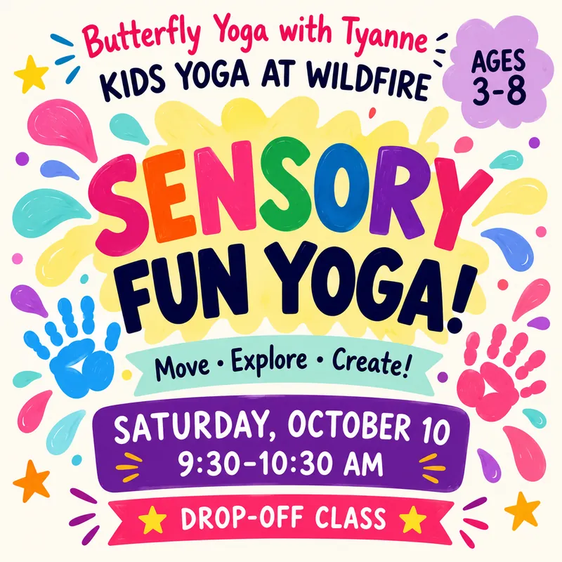 Kid’s Yoga at Wildfire! Sensory Fun Yoga!