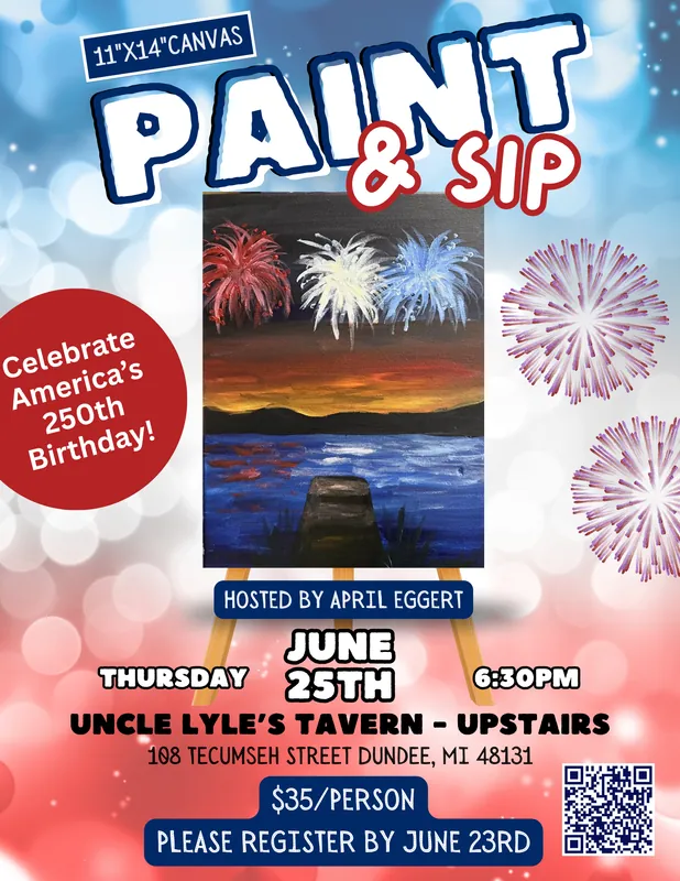 Fireworks Paint & Sip