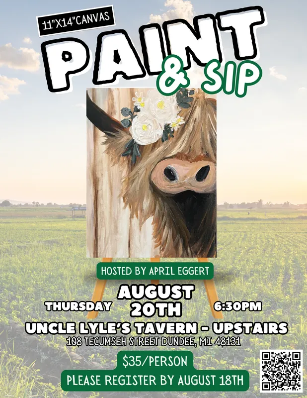 Highland Cow Paint & Sip