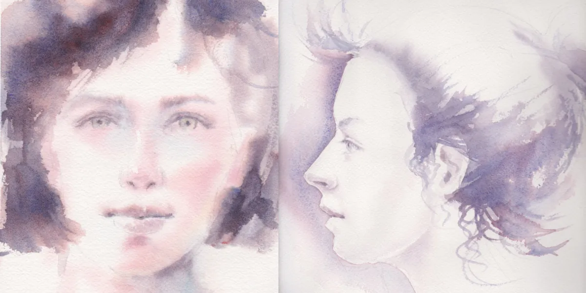 Portraiture: Drawing & Watercolour by Marta Scythes