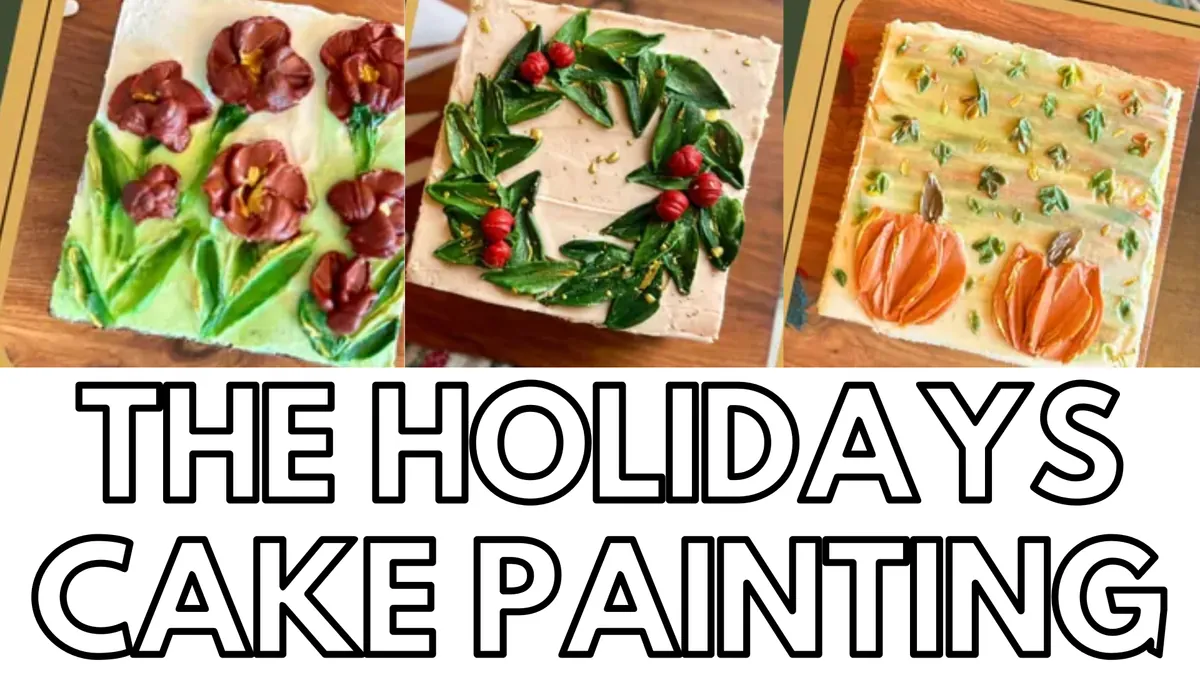 The Holidays Cake Painting