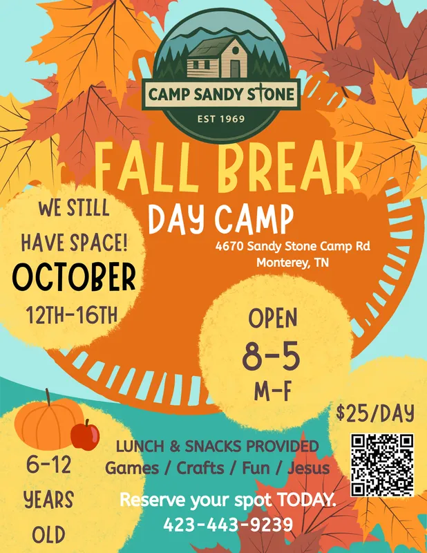 Camp Sandy Stone Fall Break Day Camp
