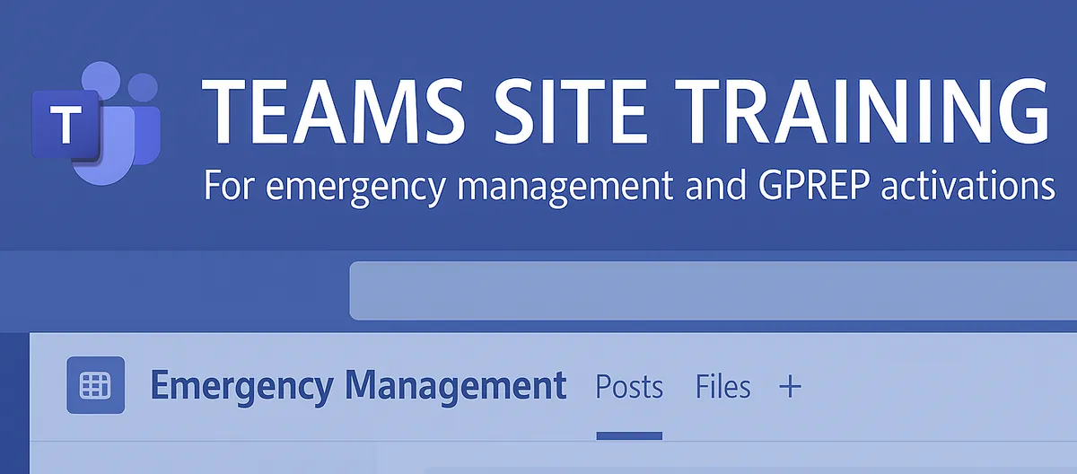 GPREP - Virtual Incident Command Post (VICP) / MS Teams Training