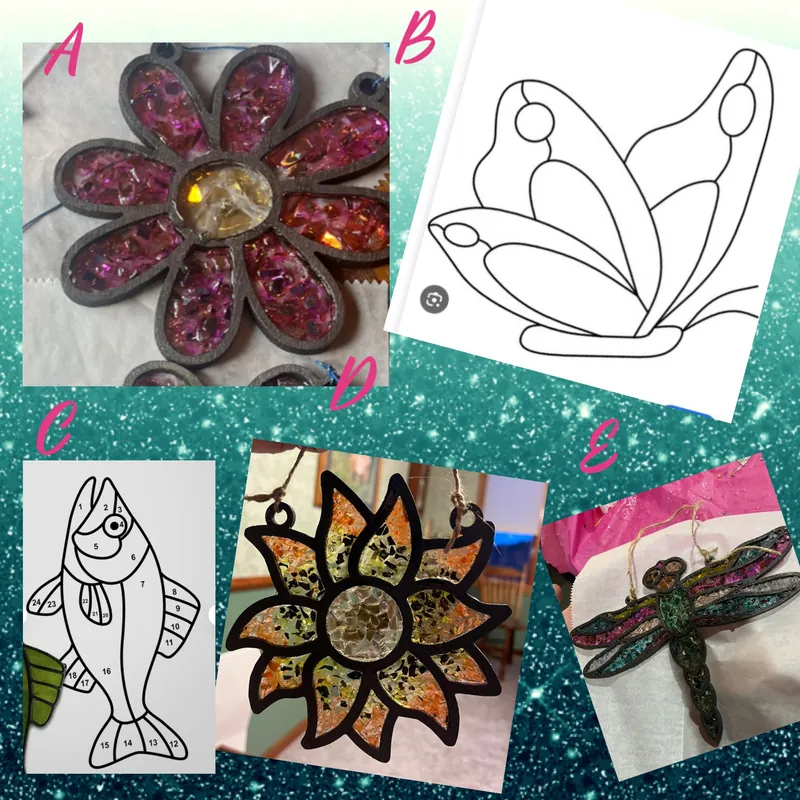 CRUSHED STAINED GLASS SUNCATCHER CLASS