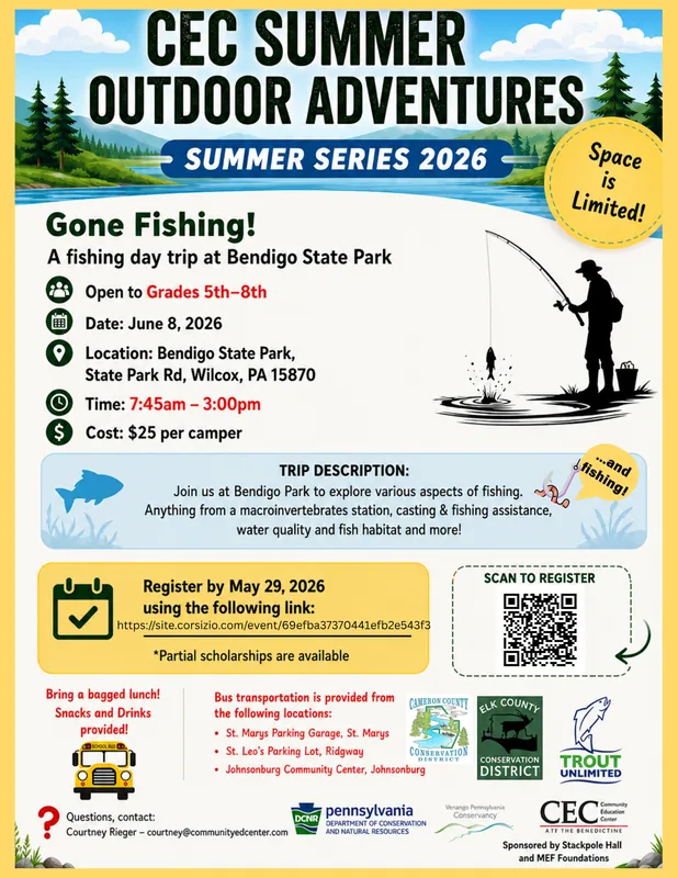 Gone Fishing! a fishing day trip at Bendigo Park for Grades 5-8