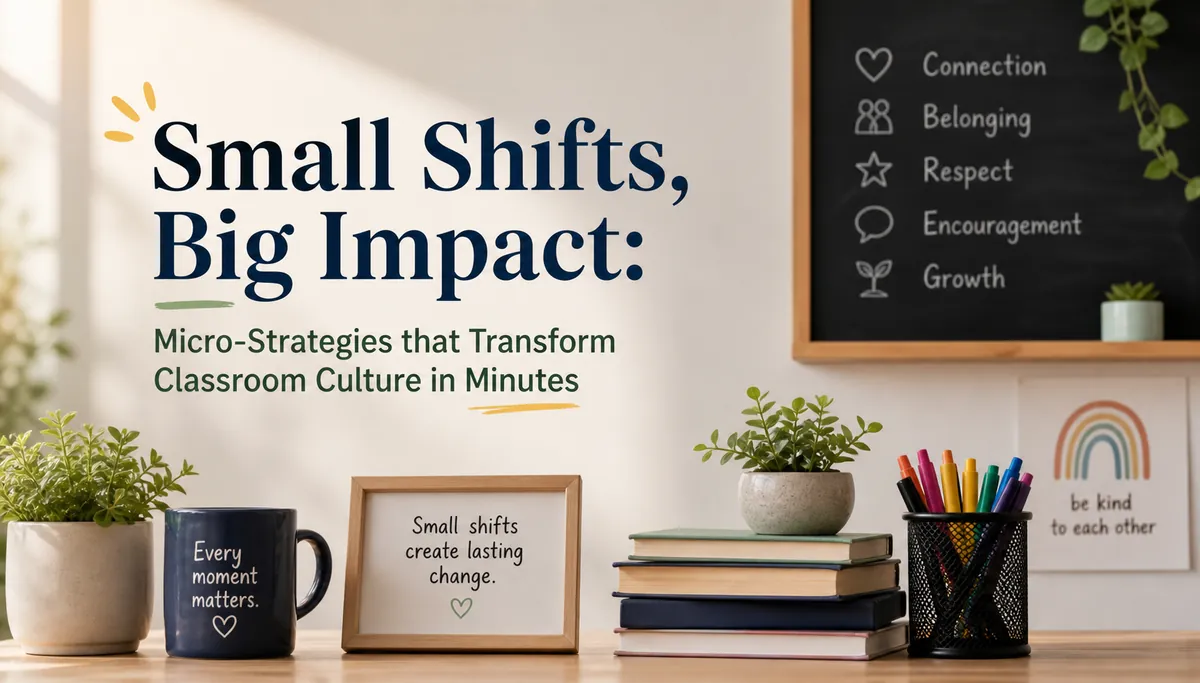 (ACT 48) Small Shifts, Big Impact: Micro-Strategies that Transform Classroom Culture in Minutes