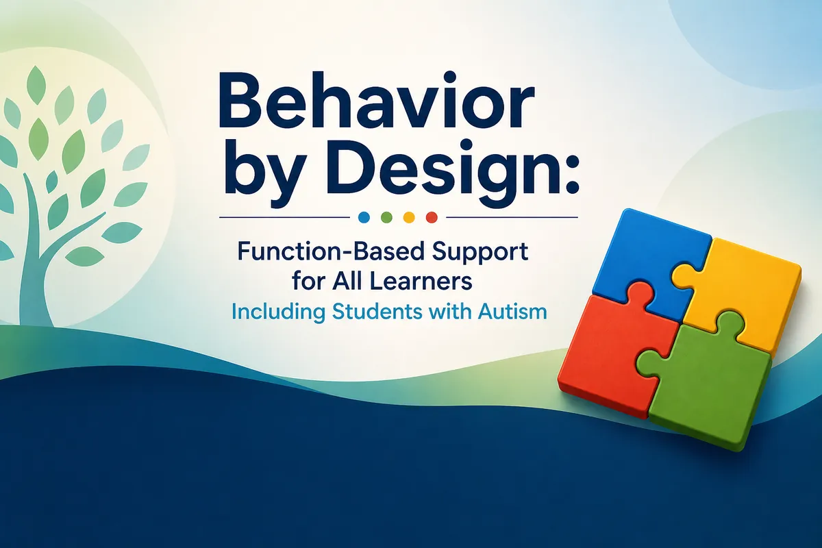 (ACT 48) Behavior by Design: Function-Based Support for All Learners Including Students with Autism