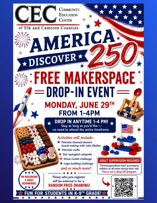 FREE MAKERSPACE DROP IN SESSION - DISCOVER AMERICA 250