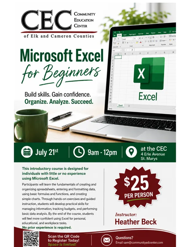 MICROSOFT EXCEL FOR BEGINNERS