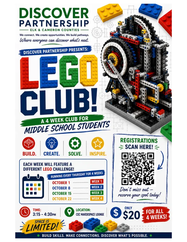 LEGO CLUB FOR MIDDLE SCHOOLERS - 4 SESSIONS