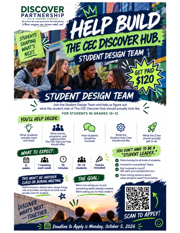 DISCOVER HUB STUDENT DESIGN TEAM APPLICATION