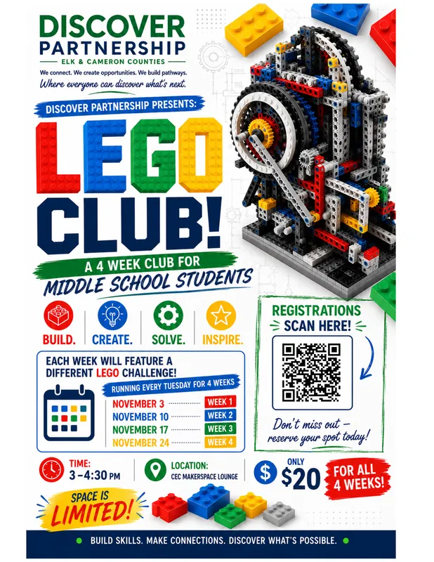 LEGO CLUB FOR MIDDLE SCHOOLERS - 4 SESSIONS