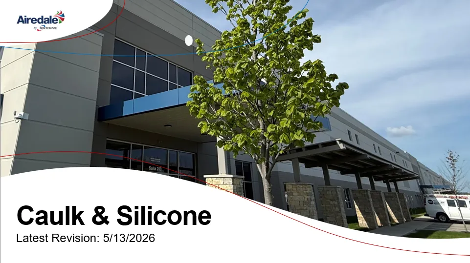 Caulk & Silicone Application Update