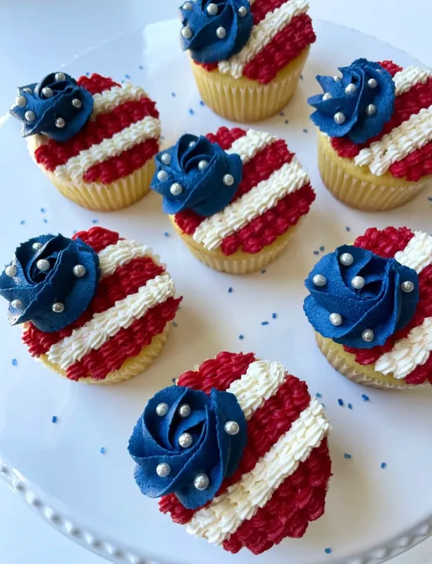 Cupcake Decorating: Red, White, & Blue