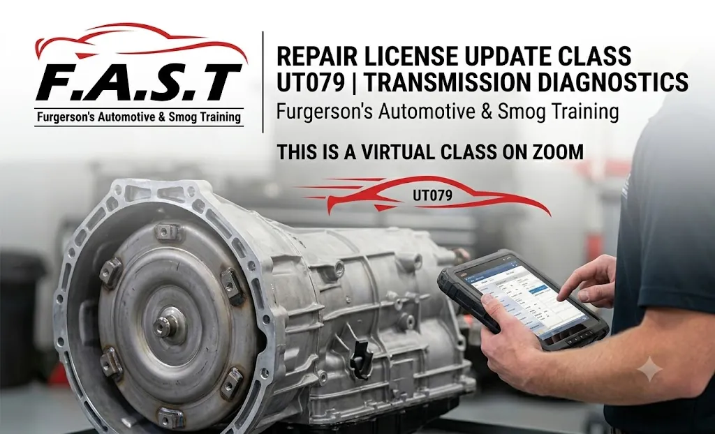 Repair License Update Class UT079 | Transmission Diagnostics