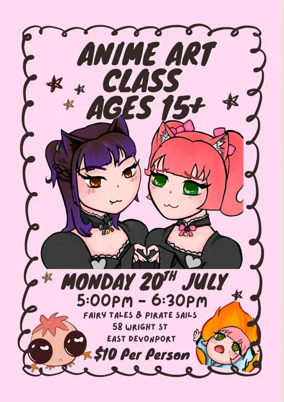 Anime Art Class for 15yo+