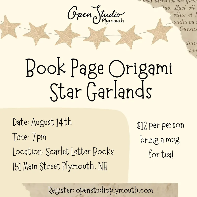 Book Page Origami Star Garlands