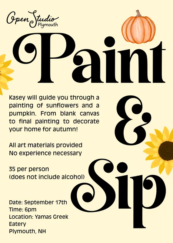 Paint & Sip: Sunflowers & Pumpkins