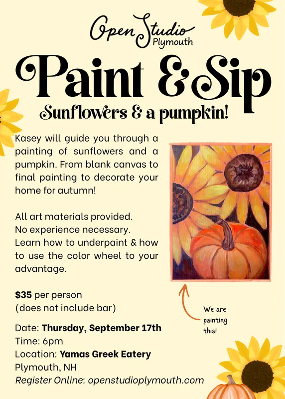 Paint & Sip: Sunflowers & Pumpkins