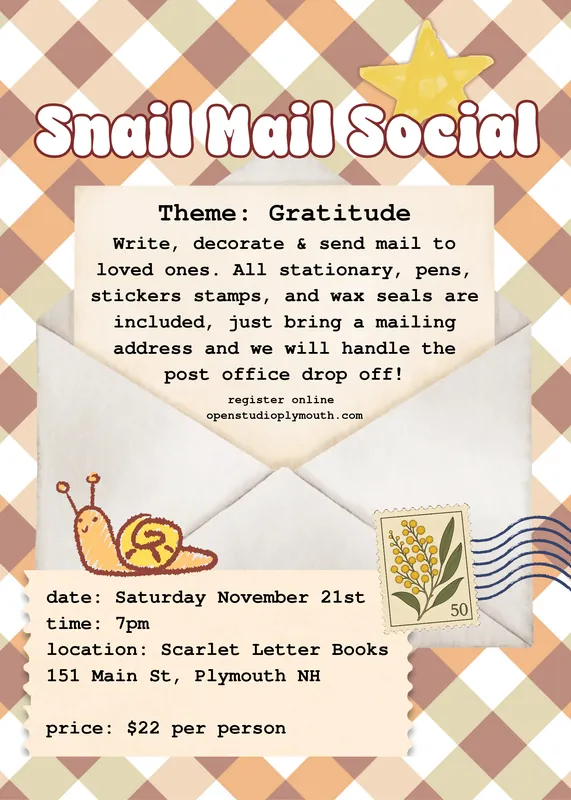 Gratitude Snail Mail Social: Send Letters to Loved Ones!