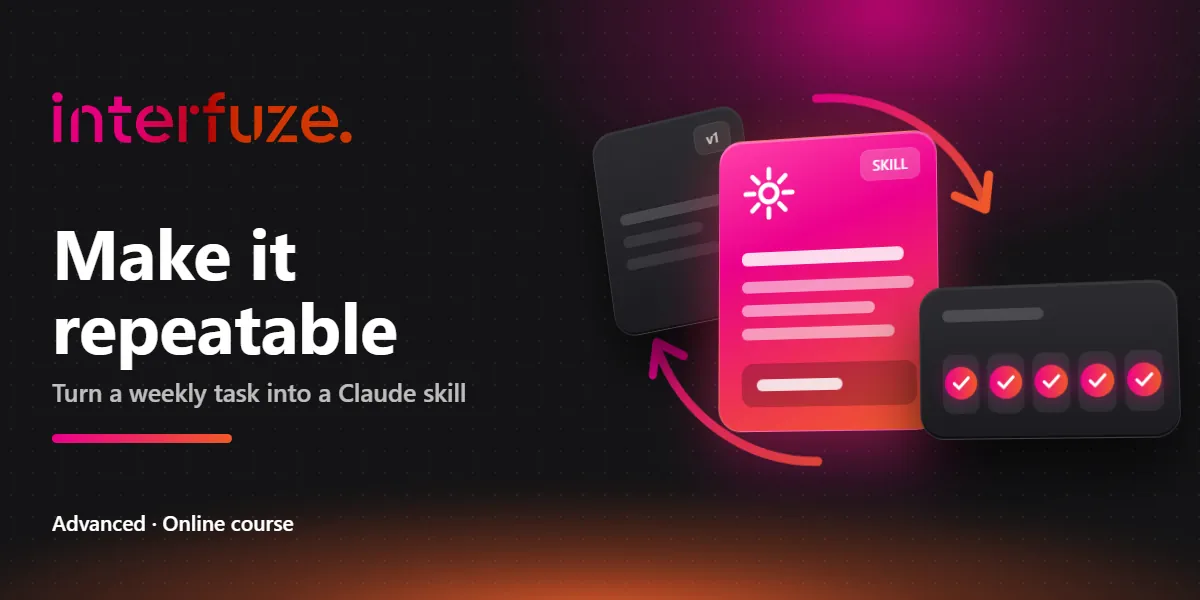 Make it repeatable: turn a weekly task into a Claude skill