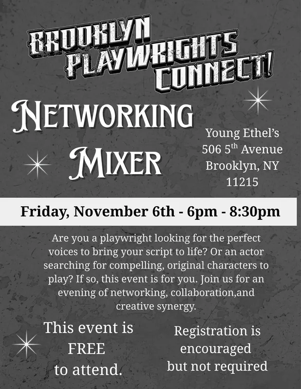 Brooklyn Playwrights Connect! Networking Mixer