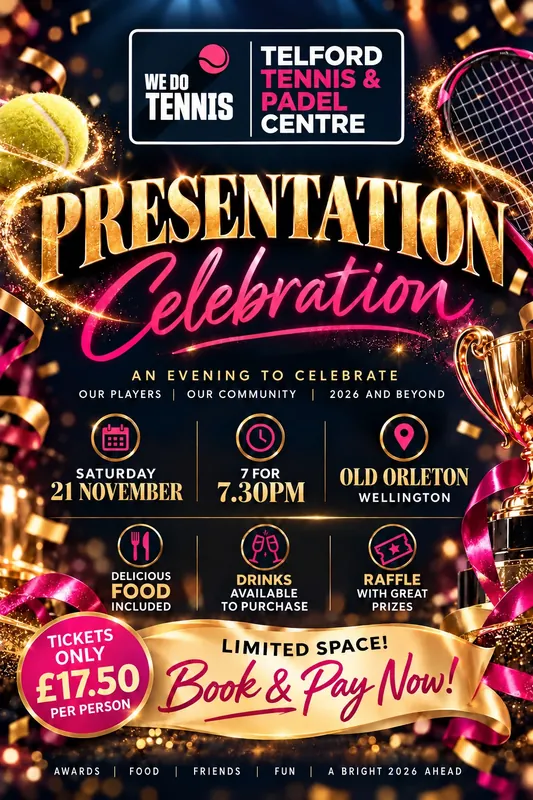 Telford Tennis & Padel Club - Presentation Evening